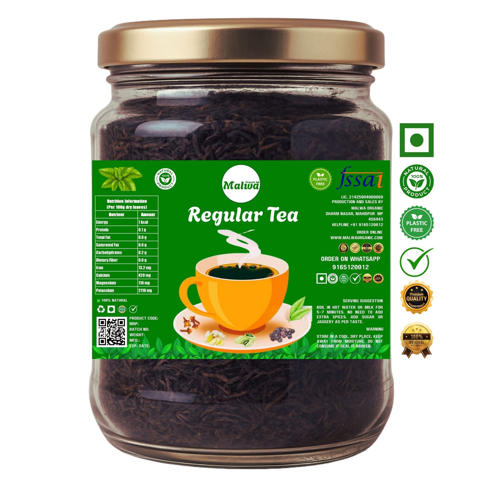 Malwa Organic Regular Chai (Tea)